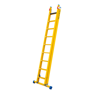 2 x 9 sp. Prof. 2-Delige Opsteekladder glasvezelversterkt + stabiliteitsbalk GVK