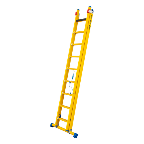 Staltor 2 x 9 sp. Prof. 2-Delige Reformladder glasvezelversterkt + stabiliteitsbalk GVK