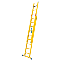 Staltor 2 x 9 sp. Prof. 2-Delige Reformladder glasvezelversterkt + stabiliteitsbalk GVK