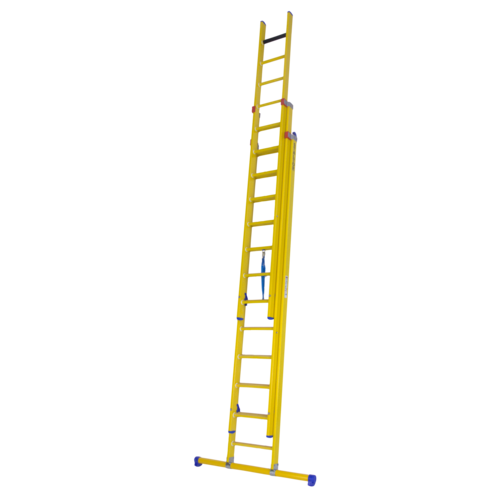 Staltor 3 x 12 sp. Prof. 3-Delige Reformladder glasvezelversterkt + stabiliteitsbalk GVK