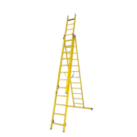 Staltor 3 x 12 sp. Prof. 3-Delige Reformladder glasvezelversterkt + stabiliteitsbalk GVK