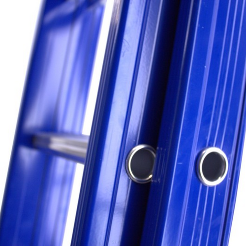 DAS products 2 x 8 sp. Industrieladder 2-delig uitgebogen voet blauw Type Atlas