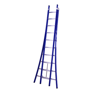 2 x 10 sp. Industrieladder 2-delig uitgebogen voet blauw Type Atlas