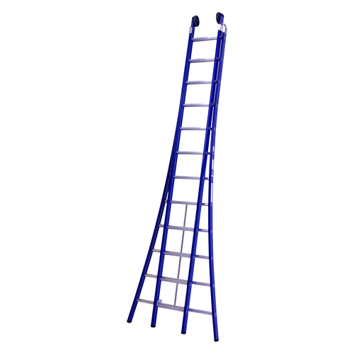 DAS products 2 x 12 sp. Industrieladder 2-delig uitgebogen voet blauw Type Atlas