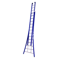 DAS products 2 x 14 sp. Industrieladder 2-delig uitgebogen voet blauw Type Atlas