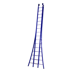 2 x 16 sp. Industrieladder 2-delig uitgebogen voet blauw Type Atlas