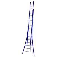 DAS products 2 x 16 sp. Industrieladder 2-delig uitgebogen voet blauw Type Atlas