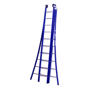 3 x 10 sp. Industrieladder 3-delig uitgebogen voet blauw Type Atlas