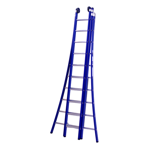 DAS products 3 x 10 sp. Industrieladder 3-delig uitgebogen voet blauw Type Atlas