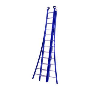 3 x 12 sp. Industrieladder 3-delig uitgebogen voet blauw Type Atlas