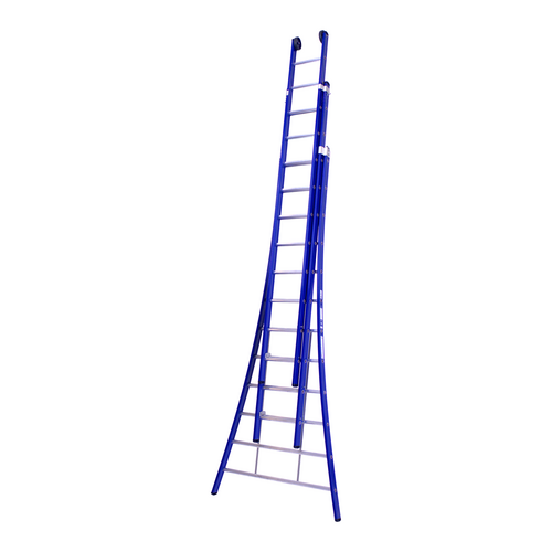 DAS products 3 x 12 sp. Industrieladder 3-delig uitgebogen voet blauw Type Atlas