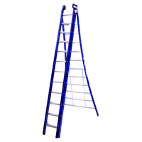 DAS products 3 x 12 sp. Industrieladder 3-delig uitgebogen voet blauw Type Atlas