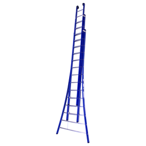 3 x 14 sp. Industrieladder 3-delig uitgebogen voet blauw Type Atlas