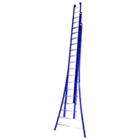 DAS products 3 x 16 sp. Industrieladder 3-delig uitgebogen voet blauw Type Atlas