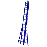 DAS products 3 x 16 sp. Industrieladder 3-delig uitgebogen voet blauw Type Atlas