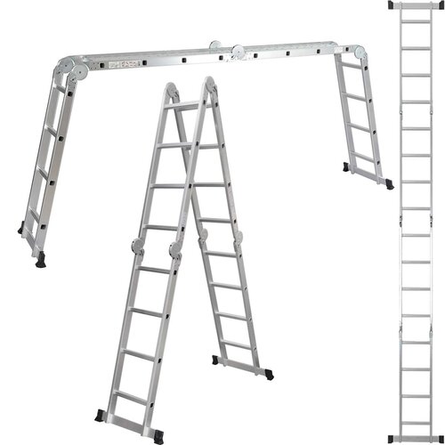 Vouwladder 4 x 4 treden met platform