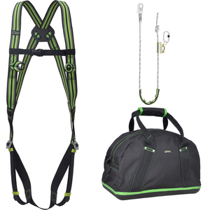 Kratos Complete set valbeveiliging Basic met werkpositielijn verstelbaar met opbergtas Kratos Complete set valbeveiliging Basic met werkpositielijn verstelbaar met opbergtas