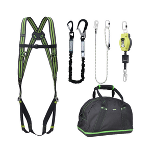 Complete set valbeveiliging Basic Allround Valstopblok 6m Werkpositielijn 2m Leeflijn in elastische band