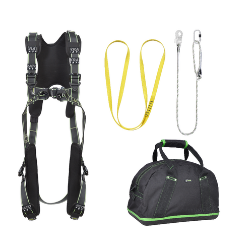 Kratos Complete set valbeveiliging Comfort Daken Werkpositielijn 2m Ankerstrop