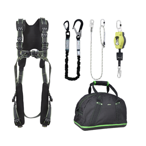 Complete set valbeveiliging Comfort Allround Valstopblok 6m Werkpositielijn 2m Leeflijn in elastische band
