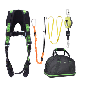 Complete set valbeveiliging Standaard-Plus Allround Ankerstop Uitrekb. Gereedschapslijn