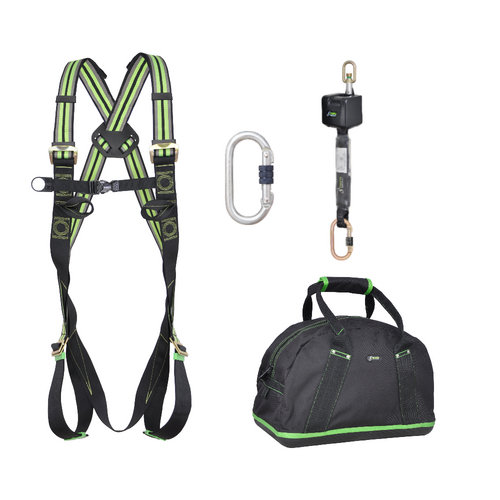 Kratos Complete set valbeveiliging valstopblok 2.5m Basic Harnas II | M-XL