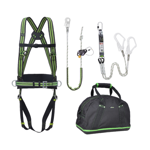 Kratos Complete set valbeveiliging met werkpositielijn en Y-leeflijn Basic harnas antival