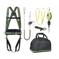 Kratos Complete set valbeveiliging Daken Basic harnas antival Valstopblok 6m Werkpositielijn +klem 5m Ankerstrop Ankerpunt voor op hout