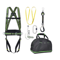 Kratos Complete set valbeveiliging Allround Basic harnas antival Valstopblok riem 2m Veiligheidslijn lijnklem 10 Ankerstrop Stalen karabijnhaak