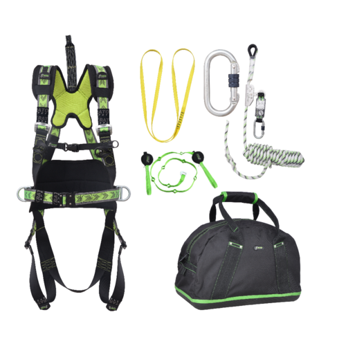 Kratos Complete set valbeveiliging Daken 10m Harnas werkpositie lijn