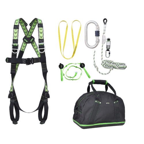 Kratos Complete set valbeveiliging Daken 10m Antivalharnas II