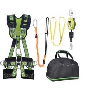 Complete set valbeveiliging Comfort-Plus Allround Valstopblok 6m Ankerstrop Uitrekb. Gereedschapslijn