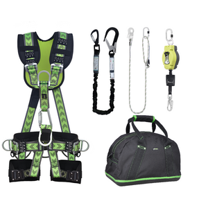 Complete set valbeveiliging Comfort-Plus Allround Valstopblok 6m Werkpositielijn 2m Leeflijn in elastische band