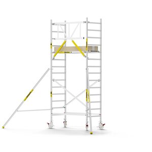 MAANDDEAL: Panthera PRO met enkele voorloopleuning 90x185x5,2m werkhoogte carbon vloer