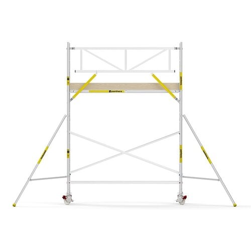 MAANDDEAL: Panthera PRO met enkele voorloopleuning 90x305x5,2m werkhoogte carbon vloer