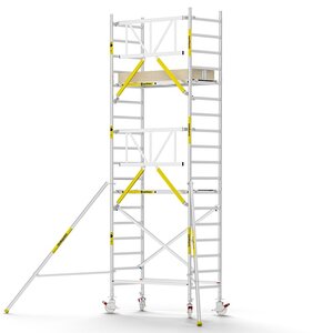 MAANDDEAL: Panthera PRO met enkele voorloopleuning 90x185x6,2m werkhoogte carbon vloer