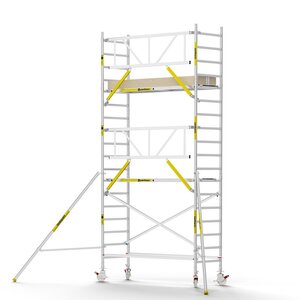 MAANDDEAL: Panthera PRO met enkele voorloopleuning 90x245x6,2m werkhoogte carbon vloer