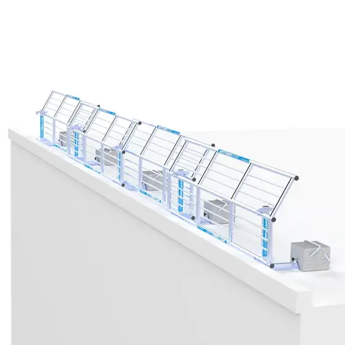 Euroscaffold SGS Slim Plus dakrandbeveiliging 12 mtr complete set plat dak