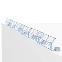 Euroscaffold SGS Slim Plus dakrandbeveiliging 18 mtr complete set plat dak Euroscaffold SGS Slim Plus dakrandbeveiliging 18 mtr complete set plat dak