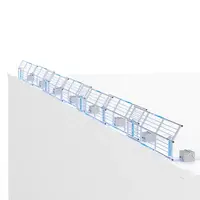Euroscaffold SGS Slim Plus dakrandbeveiliging 21 mtr complete set plat dak Euroscaffold SGS Slim Plus dakrandbeveiliging 21 mtr complete set plat dak