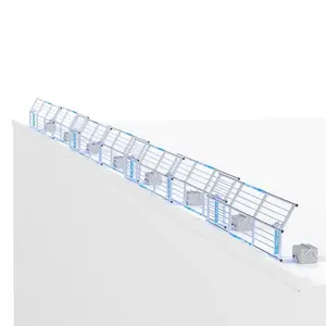 Euroscaffold SGS Slim Plus dakrandbeveiliging 21 mtr complete set plat dak Euroscaffold SGS Slim Plus dakrandbeveiliging 21 mtr complete set plat dak