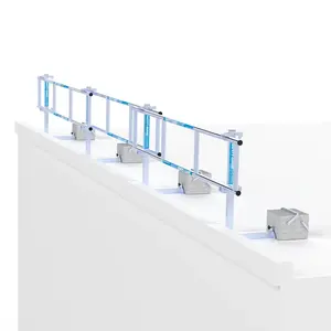 Euroscaffold SGS Slim dakrandbeveiliging 9 mtr complete set plat dak Euroscaffold SGS Slim dakrandbeveiliging 9 mtr complete set plat dak