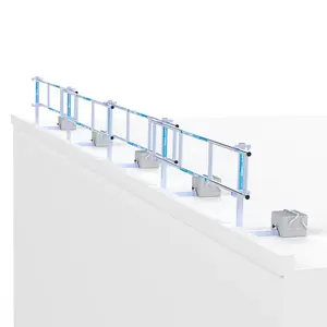 Euroscaffold SGS Slim dakrandbeveiliging 12 mtr complete set plat dak Euroscaffold SGS Slim dakrandbeveiliging 12 mtr complete set plat dak