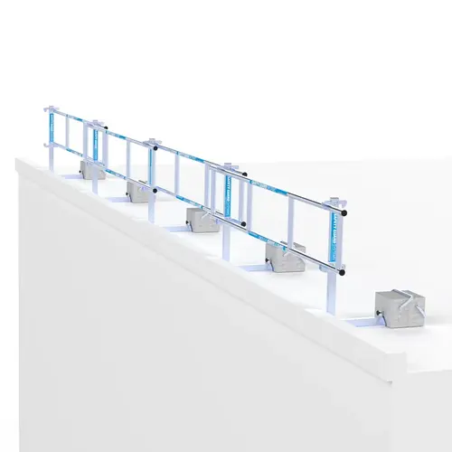 Euroscaffold SGS Slim dakrandbeveiliging 12 mtr complete set plat dak
