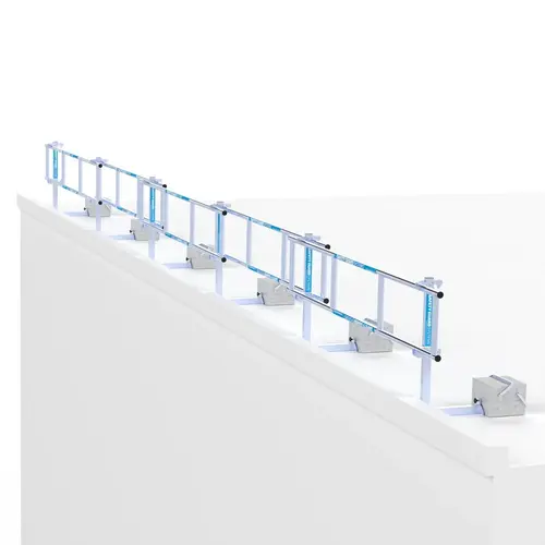 Euroscaffold SGS Slim dakrandbeveiliging 18 mtr complete set plat dak