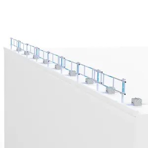 Euroscaffold SGS Slim dakrandbeveiliging 24 mtr complete set plat dak Euroscaffold SGS Slim dakrandbeveiliging 24 mtr complete set plat dak