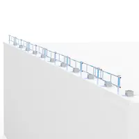 Euroscaffold SGS Slim dakrandbeveiliging 30 mtr complete set plat dak Euroscaffold SGS Slim dakrandbeveiliging 30 mtr complete set plat dak