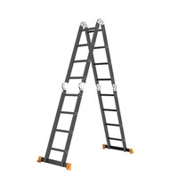 Vouwladder 4x4 met wieltjes en platform Vouwladder 4x4 met wieltjes en platform