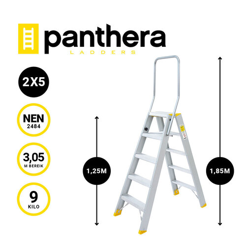 Panthera Premium dubbele trap 2x8 treden