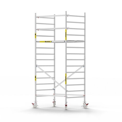 Panthera Afsluitbare Steigeraanhanger + Basic Rolsteiger 135 x 190 x 5,2m werkhoogte